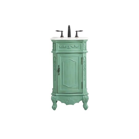 Elegant Lighting 19 in. Single Bathroom Vanity, Vintage Mint VF10119VM
